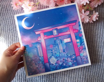 Lofi Art Print | Anime Background Art | Tokyo City Illustration