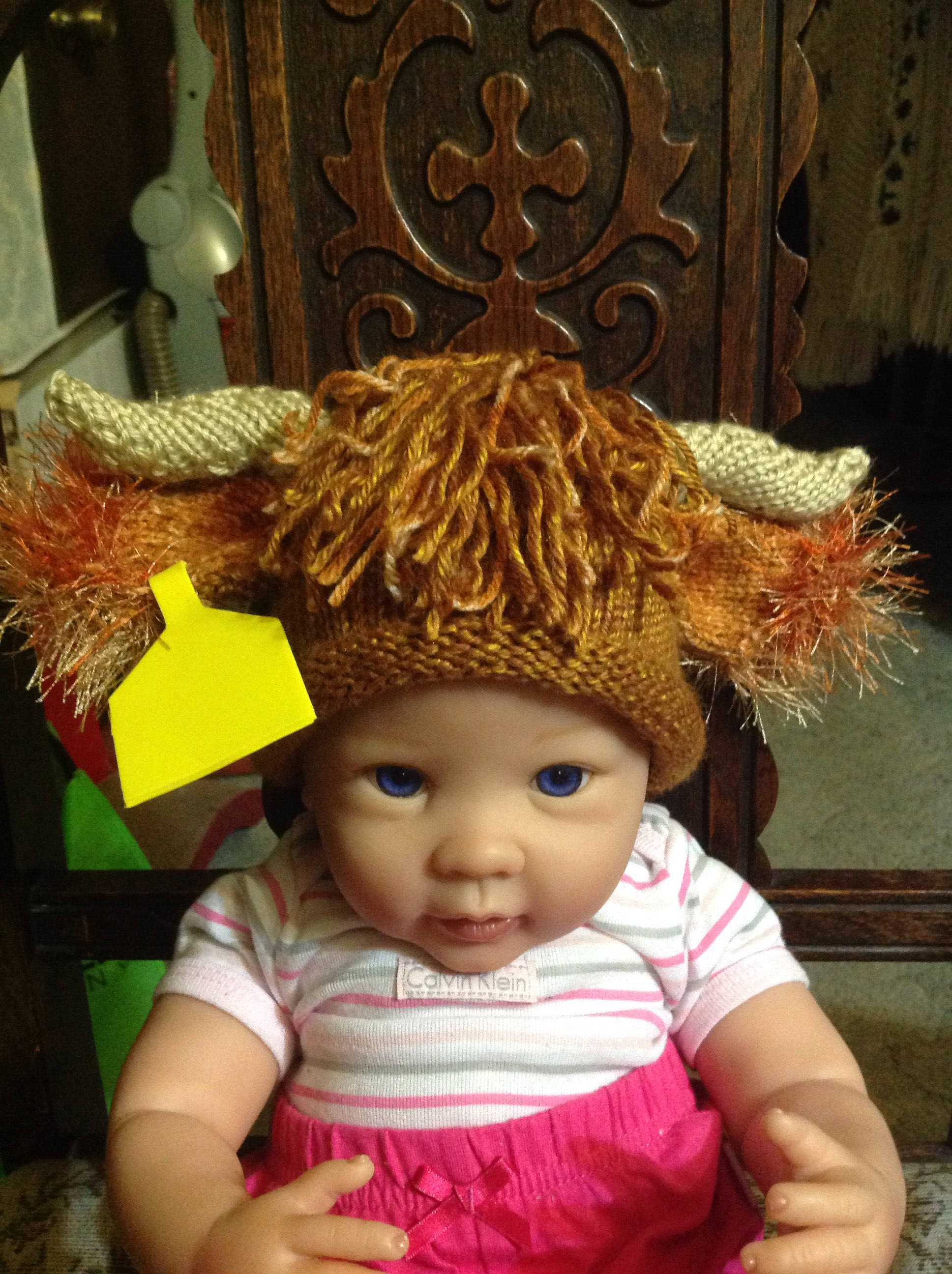 highland cow baby toy