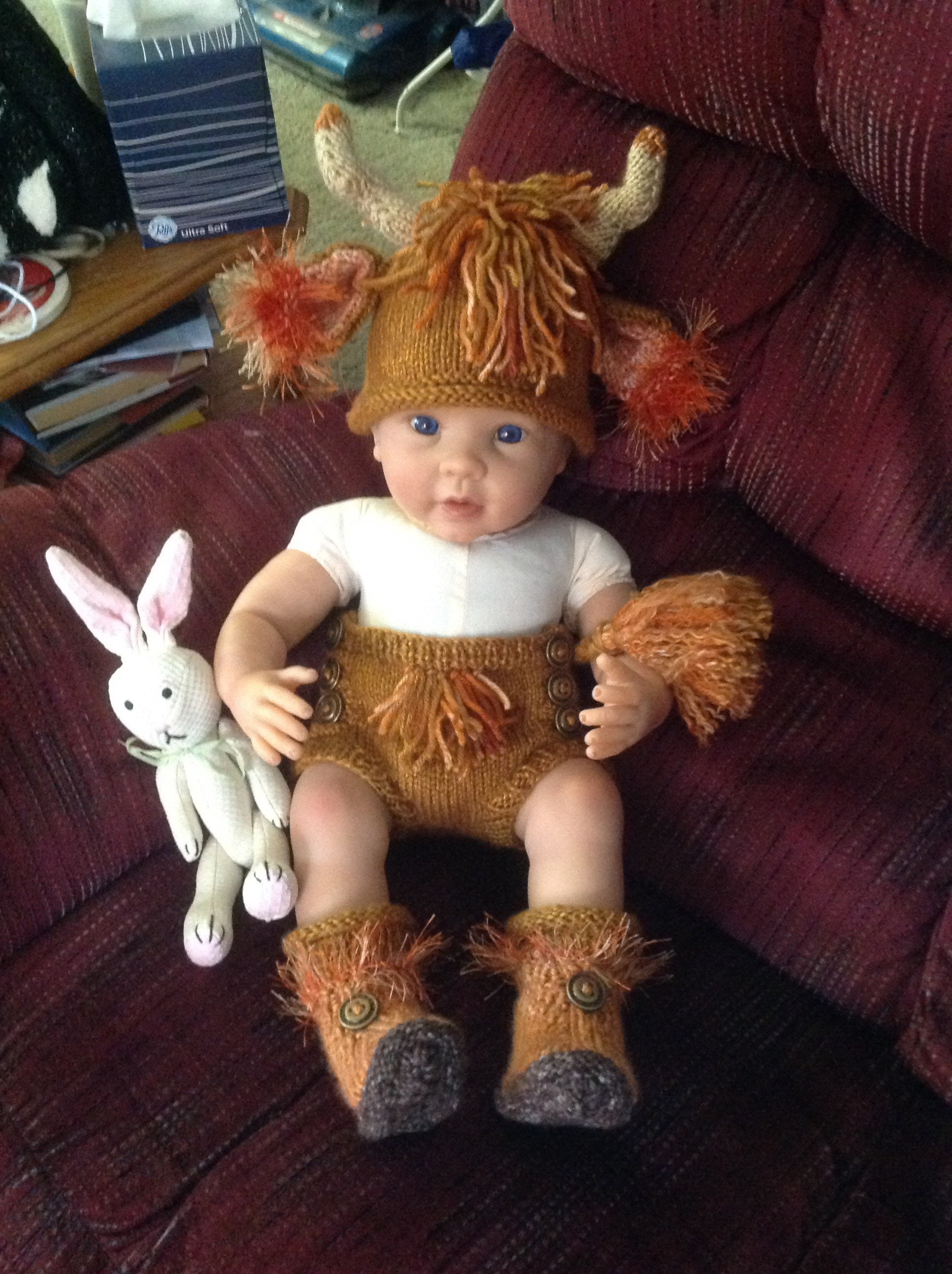 highland cow baby toy