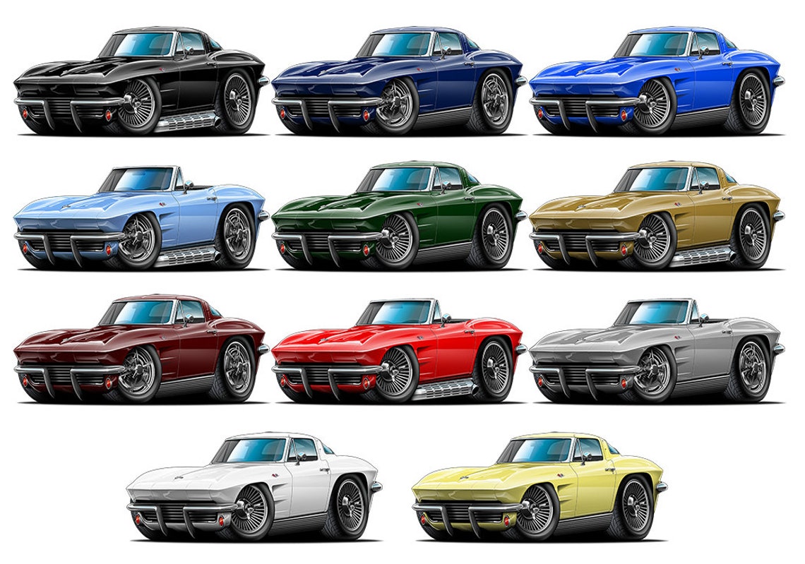 Fatcat Wall Graphics 63 Corvette Split Window Wall Decal Etsy