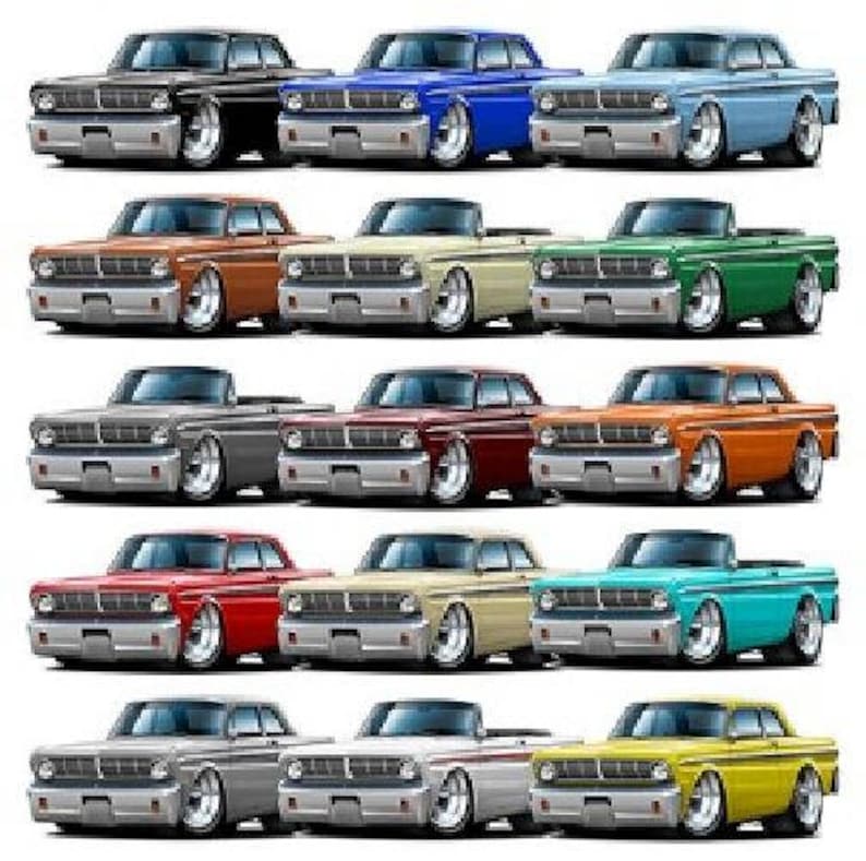 Classic Car Wall Decals 1965 Falcon Father's Day Gift Etsy