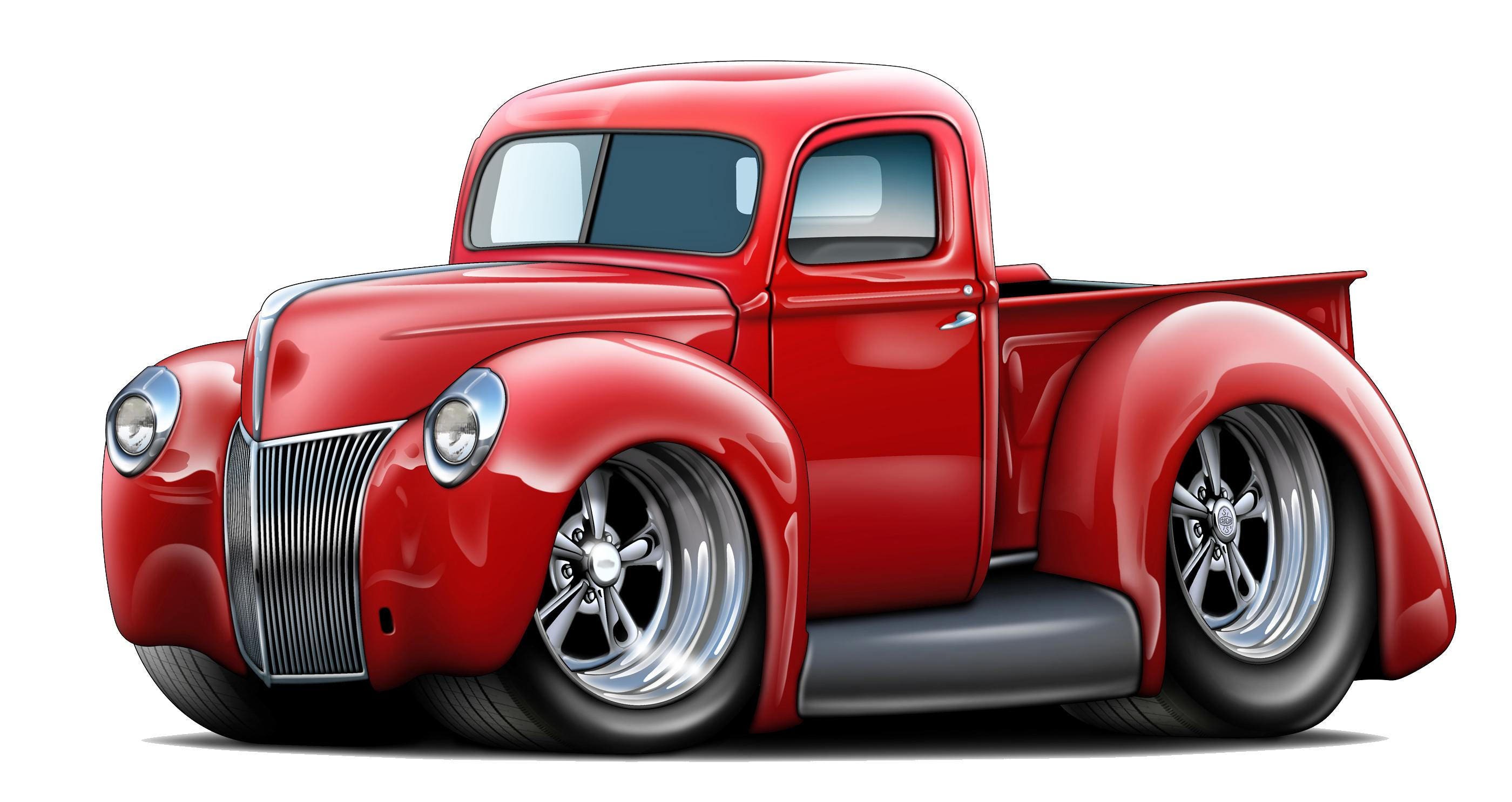 1940 Ford Truck Wall Decal Vintage Classic Cartoon Car Vinyl Sticker Graphic Man Cave Boys Room Decor Officially Licensed Product