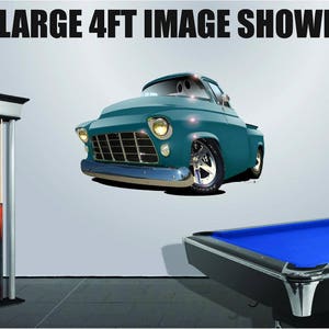 DB 1955 Chevy Pickup Wall Graphic Decal Vinyl Decor Sticker Peel & Stick Cartoon Car 2ft-4ft