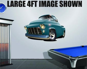 1955 Chevy Pickup Truck Wall Decal: Peel & Stick Vinyl Graphic