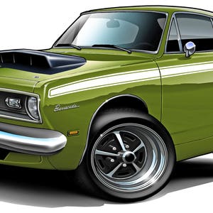 1967-69 Barracuda Classic Car Wall Decal: Man Cave Decor