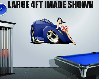 1939 Hot Rod Vinyl Wall Decal: Classic Car Garage Decor