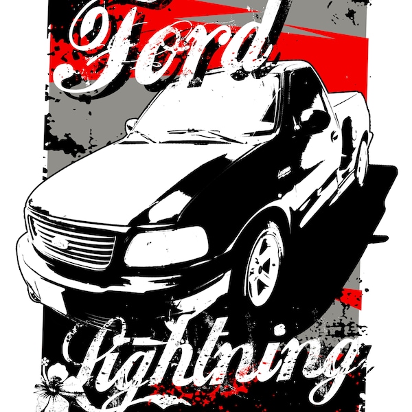Ford Lightning Poster Etsy