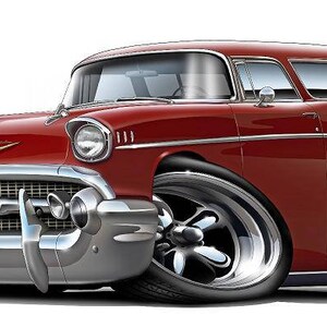 1957 Nomad WALL DECAL Chevy Vintage Classic Cartoon Car Vinyl Sticker Graphic Garage Decor Officially Licensed Product Walls Windows