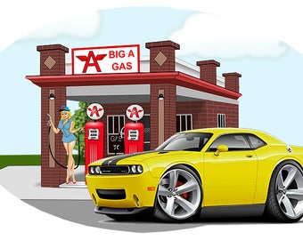2011 Challenger SRT8 Wall Decal: Dodge Car Mural