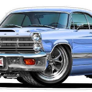 1966-1967 Ford Fairlane Vinyl Decal: Officially Licensed Wall Art
