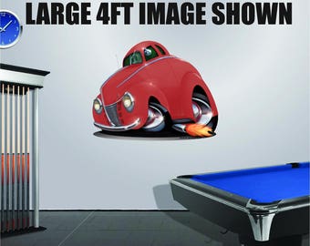 1940 Hot Rod Vinyl Wall Decal: Classic Car Garage Decor