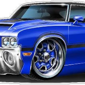 1970 Olds 442 Wall Decal: Classic Car Automobile Mural