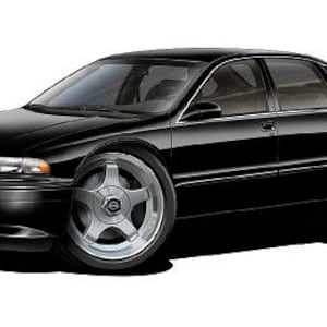 1993-96 Impala SS LT-1 Vinyl Wall Sticker Car Christmas Gift Boys Bedroom Man Cave Garage Decor