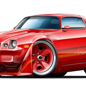 Calcomanía de pared de Camaro Z28 1980 (con ruedas de rally), calcomanías de autos antiguos, calcomanías de autos clásicos, calcomanías de autos de los años 70, calcomanías de hot rod