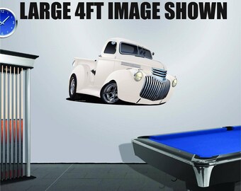 1946 Chevy Pickup Wall Decal: Classic Hot Rod Garage Decor