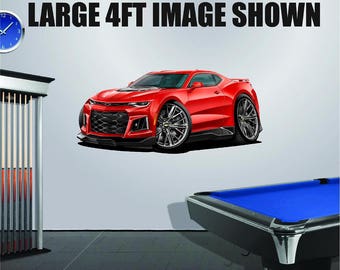 Calcomanía de vinilo para Camaro ZL-1 Chevy: Arte mural deportivo