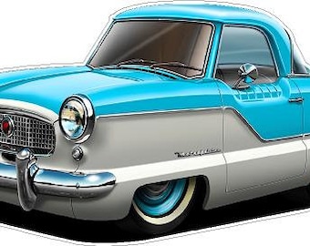 Calcomanía de vinilo Nash Metropolitan Hotrod de 1954: arte mural con licencia oficial