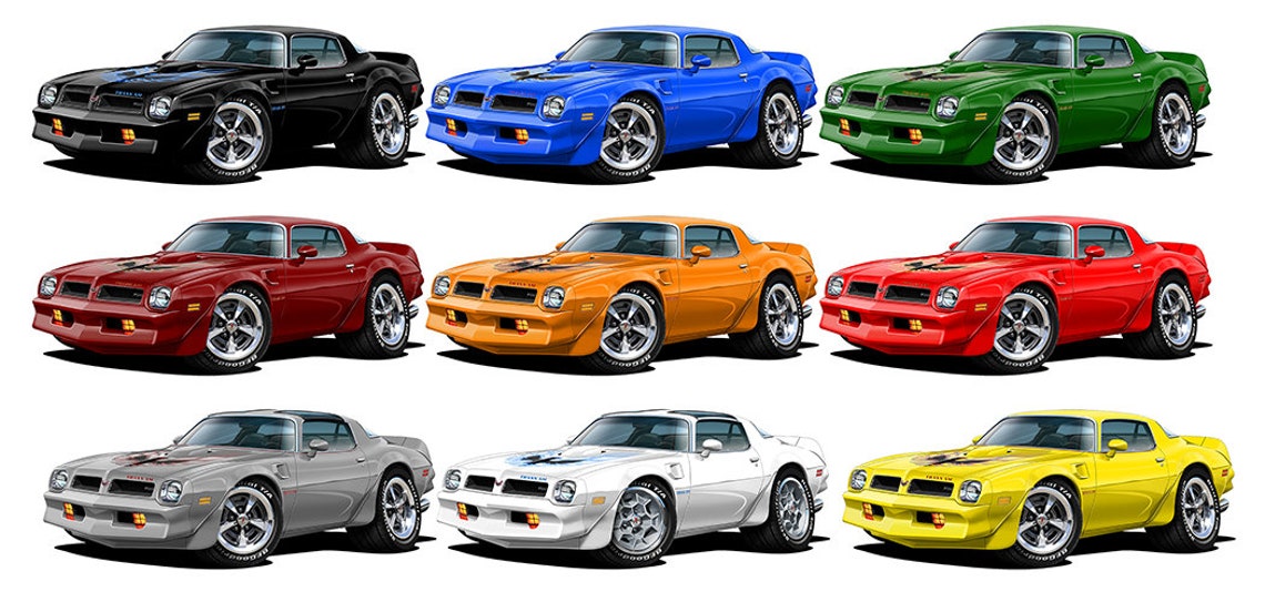 Fatcat Wall Graphics 1976 Firebird Trans Am Wall Decal Graphic Etsy