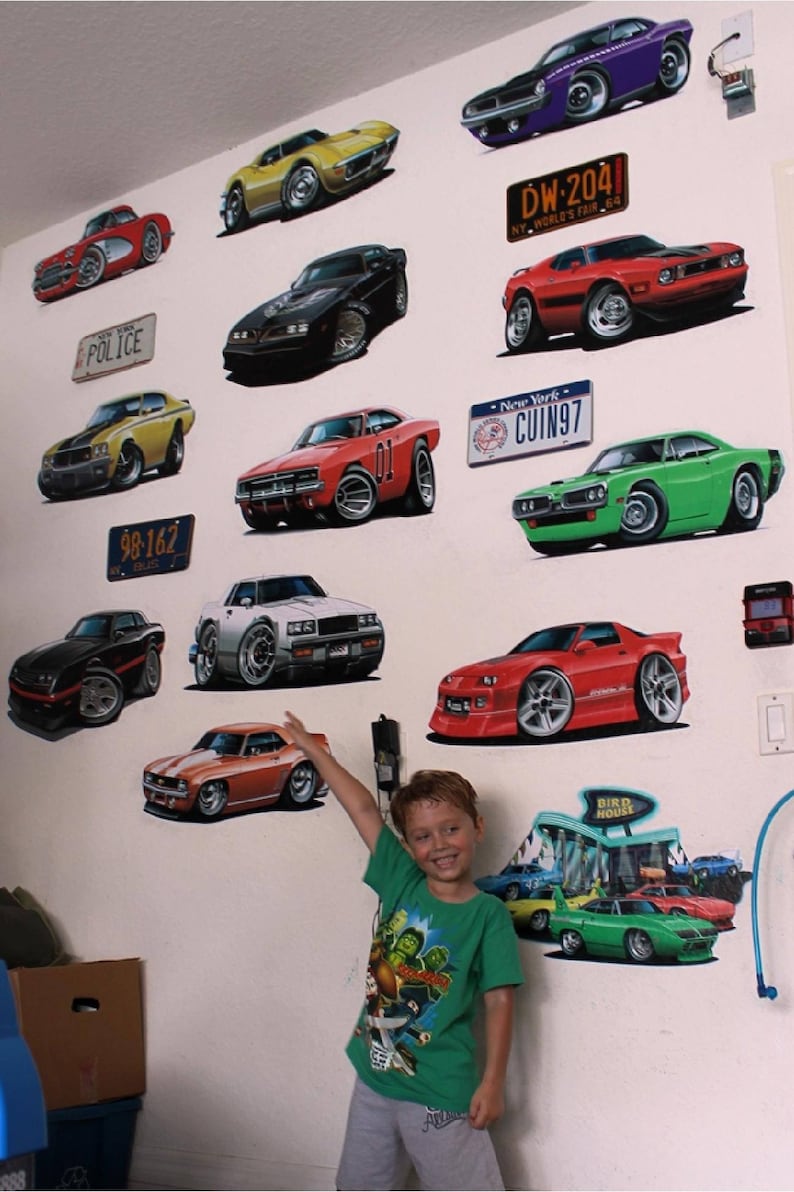 1967 F100 Truck Wall Decal Vinyl Sticker Mural for Kids Boys Room Decor Classic Car Wall Art Christmas Gift