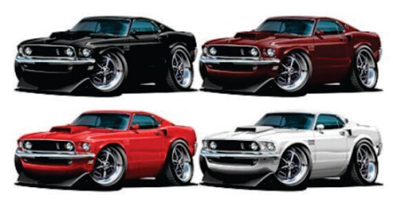 1969 FORD MUSTANG BOSS 429 vinyl decal wall graphic officially 
