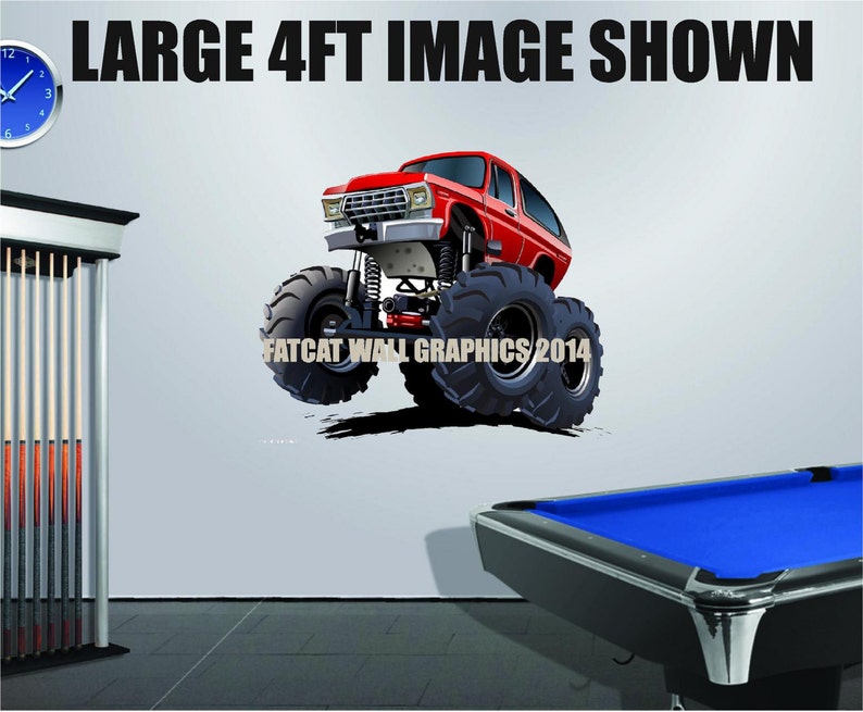 etc. custom art easy installation on walls windows Classic Ford Bronco 4x4 Truck vinyl decal wall graphic officially licensed product