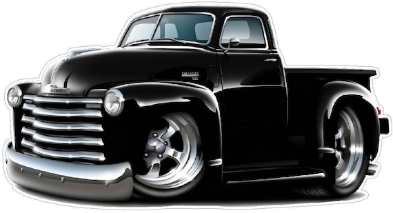 1950 52 Chevy Truck Wall Decal Vintage Classic Cartoon Car Vinyl Sticker Graphic Garage Decor Officially Licensed Product
