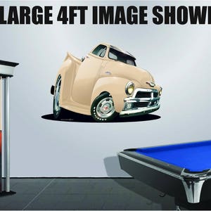 DB 1954 Chevy Pickup Wall Graphic Decal Vinyl Decor Sticker Peel & Stick Cartoon Car 2ft-4ft