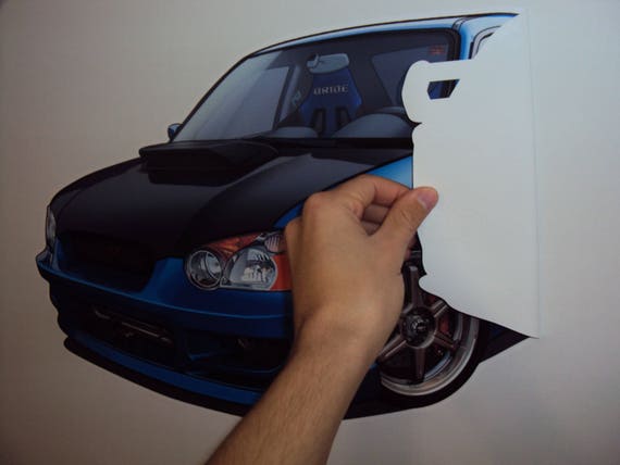 Dodge Viper GTS Cartoon Car Wall Stickers Graphic Poster Decal Cling Garage