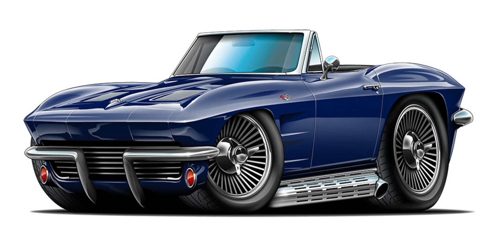 Fatcat Wall Graphics 63 Corvette Split Window Wall Decal Etsy