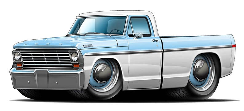 1967 F100 Truck Wall Decal Vinyl Sticker Mural for Kids Boys Room Decor Classic Car Wall Art Christmas Gift