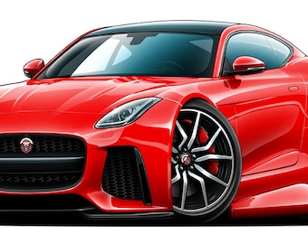 Calcomanía de pared de Jaguar F-Type: elige tamaño y color