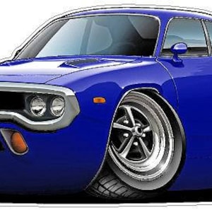 1971-72 Roadrunner Decal: Vintage Hot Rod Car Wall Art