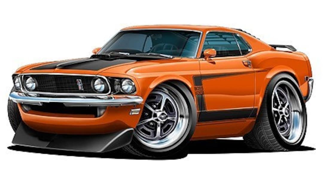 1969 Ford Mustang BOSS 302 Vinyl Decal Wall Graphic Officially - Etsy