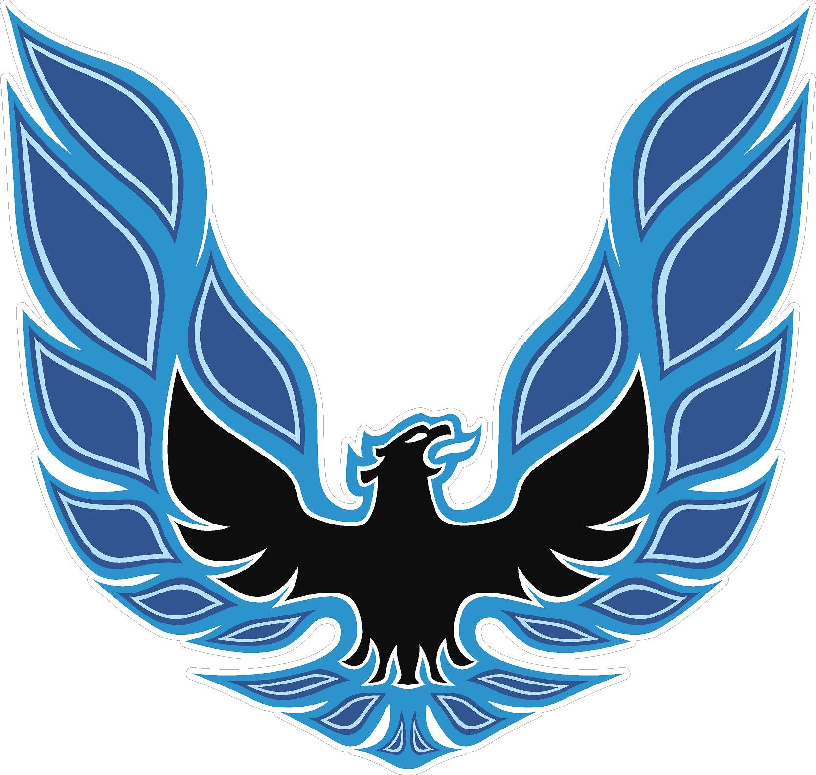  Trans  Am  Hood Logo  Triple Blue Wall Decal Vinyl Sticker 