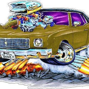 クラシックカー 1970-72 モンテカルロ FB ウォールデカール、自動車壁画、シボレー ウォールデカール、ヴィンテージカーデカール、70 年代カーデカール