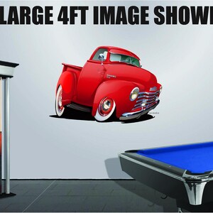 DB 1953 Chevy Pickup Wall Graphic Decal Vinyl Decor Sticker Peel & Stick Cartoon Car 2ft-4ft