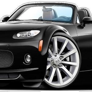 Classic 2000's Miata Cartoon Car vinyl decal wall graphic custom art easy installation on walls, windows, etc.