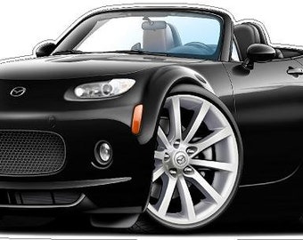 Calcomanía de vinilo para coche Miata: arte gráfico de pared