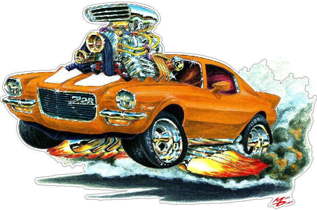 Automobile Wall Murals, Classic Car Decal, 197073 Camaro FB Wall Decal