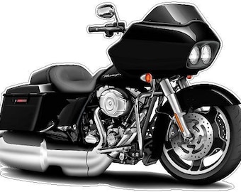 2010 Harley Electaglide Muscle Bike Cartoon Wall Graphic Decal Garage Decor NEW 