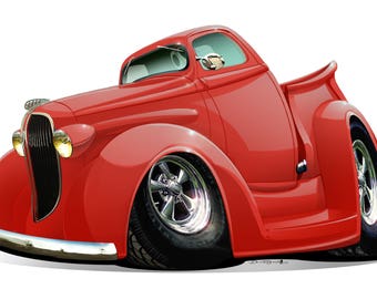 1938 Plymouth Pickup Truck Wall Decal Removable Vinyl Wall Sticker Man Cave Father Christmas Gift 2ft-4ft