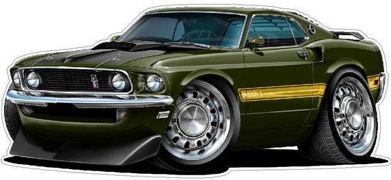 My other car is Ford Mustang decal sticker classic vintage muscle car 1969 vinyl