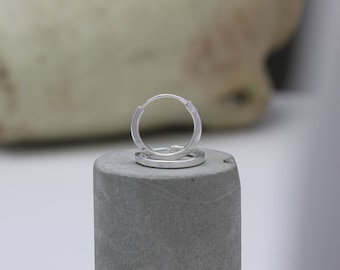 Silver Hoops Sterling Silver Hoop Earrings Silver Sleeper Earrings Square Edge Silver Hoops Gift For Her