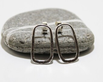 Solid Sterling Silver Stud Earrings Silver Hoop Earrings Handmade Sterling Silver Earrings By Lady C Jewellery