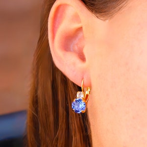 Blue Sapphire Earrings September Birthstone Earrings Birthday Gift For Her Something Blue For The Bride To Be