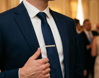 Groom Essential Tie Clip Wedding Keepsake for Groom, Groomsmen and Father of the Bride, Elevated Sterling Silver Tie Clip Groomsmen Gift