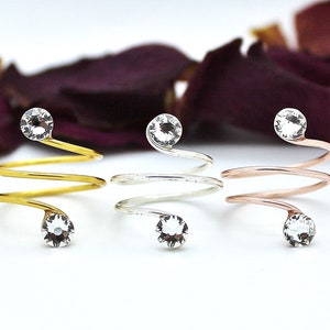 Adjustable Toe Ring made with Genuine Clear  Swarovski Crystal Elements Choose a Finish