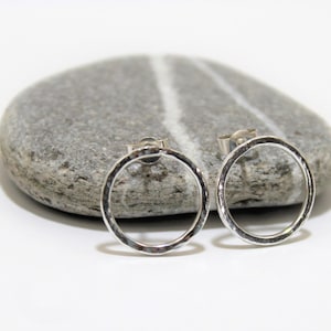 Solid Sterling Silver Stud Earrings Silver Hoop Earrings UK Handmade Sterling Silver Earrings By Lady C Jewellery