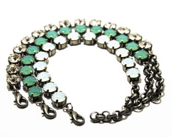 Tennis Bracelets with 8mm with three colour Crystals to choose from made with Swarovski Crystal Elements Perfect Gift For Her