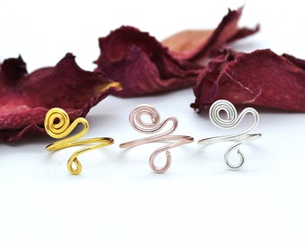 Adjustable Toe Ring Choose Your Finish Gold-Rose Gold-Silver Plated